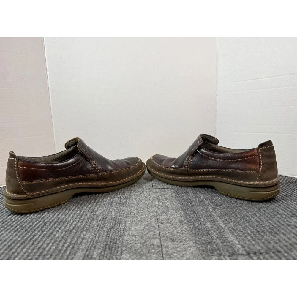 Clarks Collection Mens 10M Brown Leather Slip On Loafers 02131 Casual Shoes